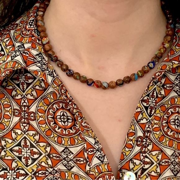 Notations Fall Color Geometric Blouse - Picture 4 of 11